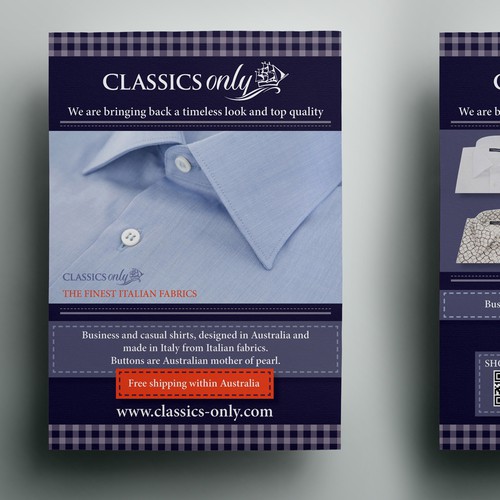 Brochure for high quality shirt business