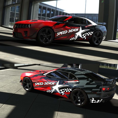 Car wrap - racing Camaro