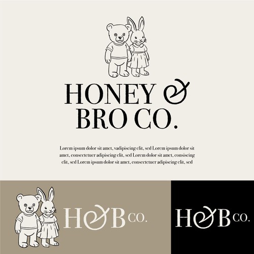 premium vintage illustration logo for kid's boutique