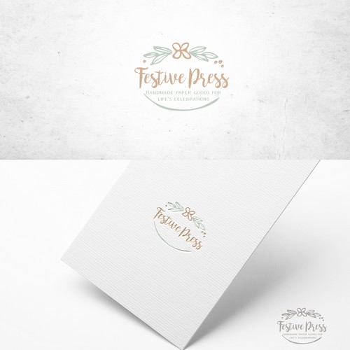 logo for handmade paper goods company