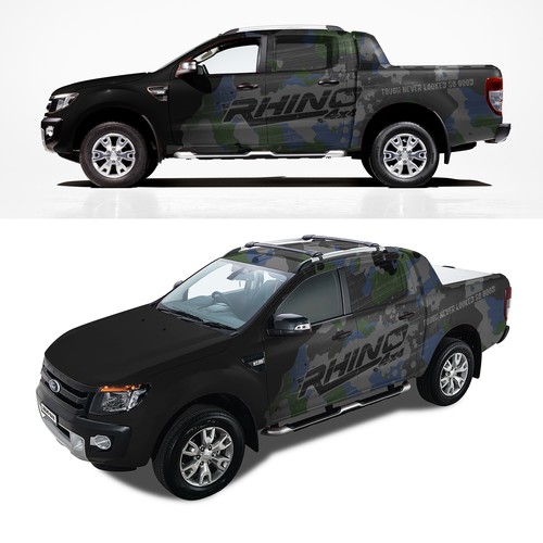 Grunge camo wrap for rhino 