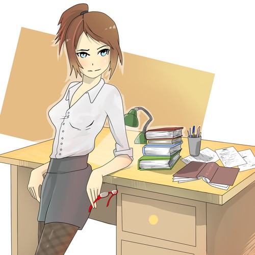 Anime Character Design - The Librarian