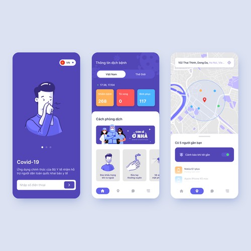 NCOVI app redesign concept for Vietnam
