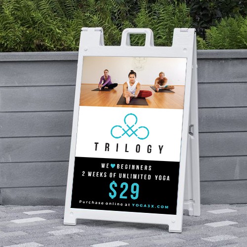 Trilogy  yoga - advertising poster