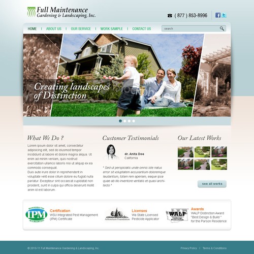 website design for full maintenance gardening