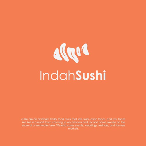 awesome logo for indah sushi