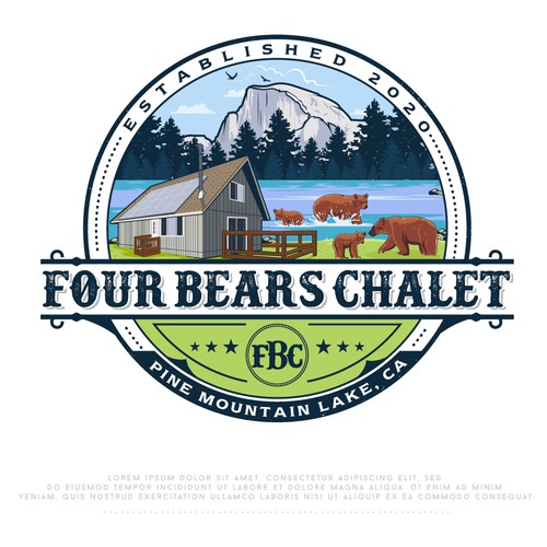 Logo For "Four Bears Chalet"