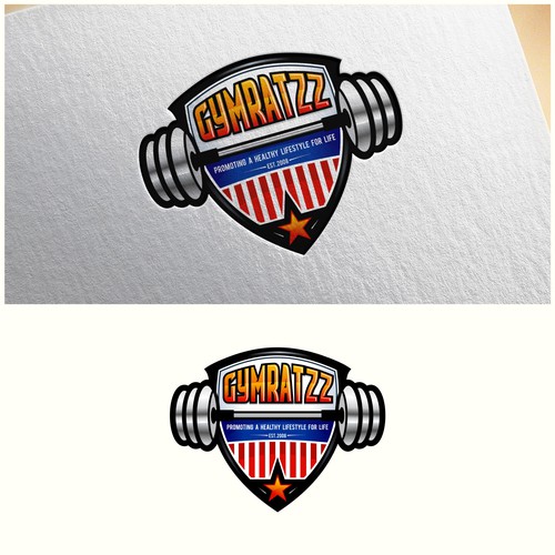 Gymratzz Logo redesign 2.0 - Patriotic/edgy