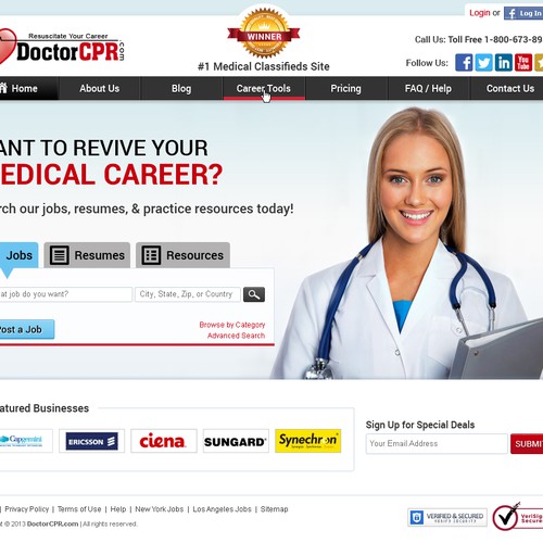 Home Page for Medical Website. Plan to hire winner for more pages