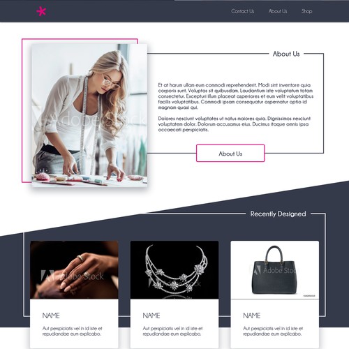 Webdesign for Product Designer