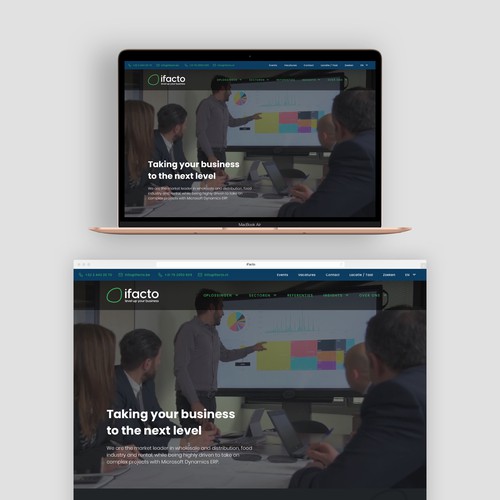 Homepage redesign for IT company