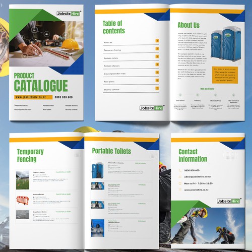 Catalogue for construction rental company