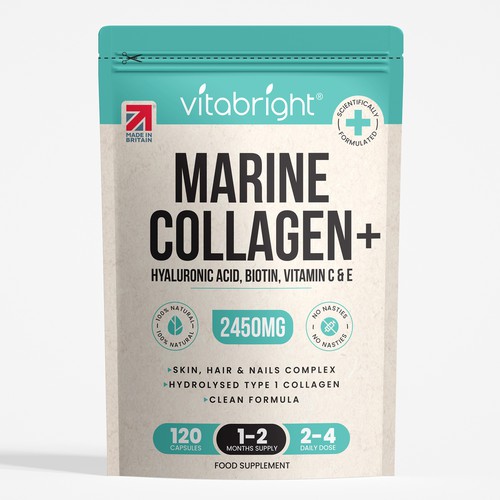 Pouch design for beauty supplement