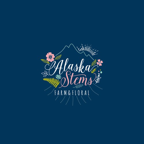 Create a logo for Alaskan sustainable cut flower farm and design studio