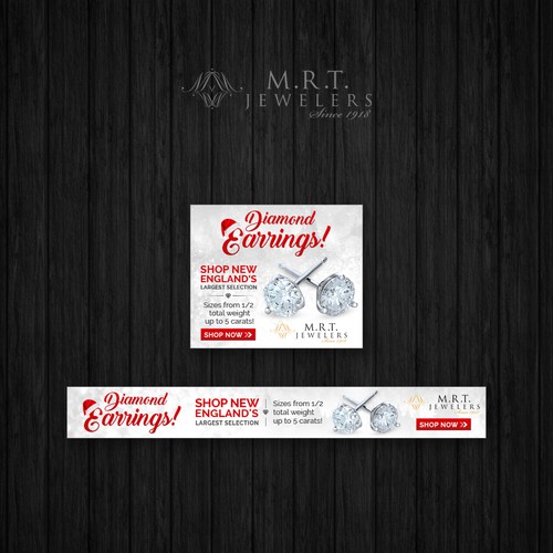  Diamond Earring Ad with Winter Ice Theme