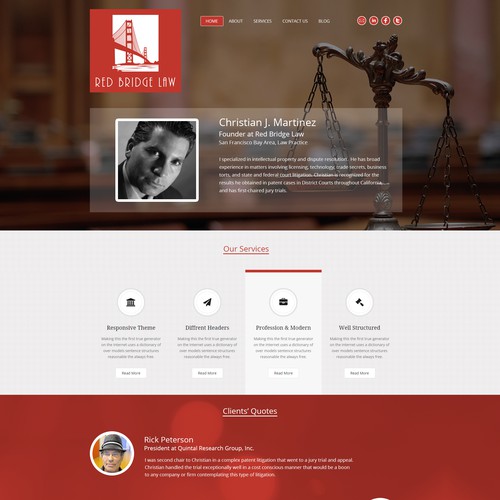 Law firm website that is not a typical, template-based, boring law firm website