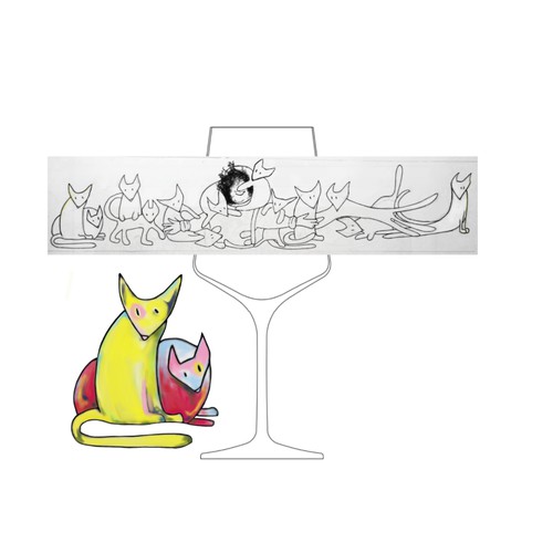 Work in progress for a glass wrap
