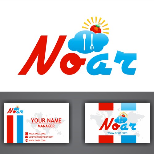 logo and business card for Noar 