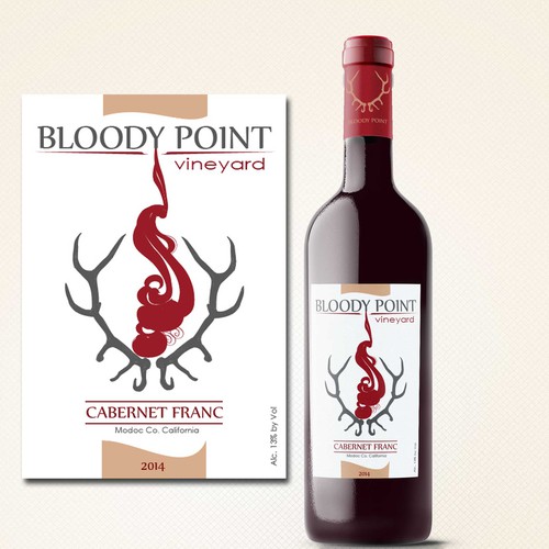 Create a classy wine label exemplifing the west