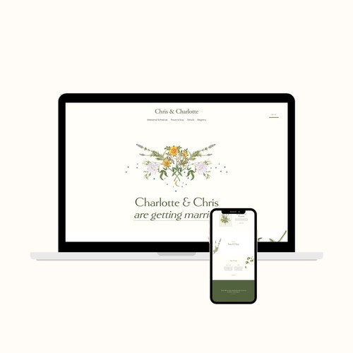 Botanical Wedding Website