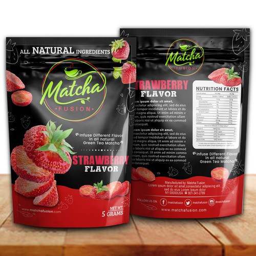 Packaging design for Matcha Fusion