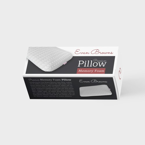 Packaging for Evan Browns Memory Foam Pillow