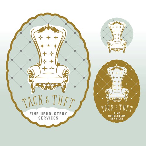 Logo for traditional furniture upholster