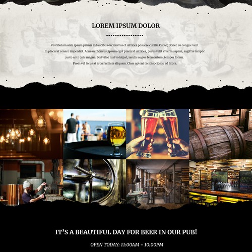 Website concept for brewery