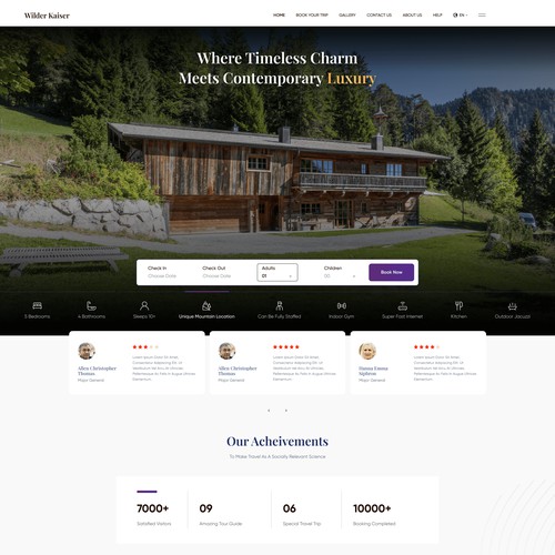 Wilder kaiser landing page design