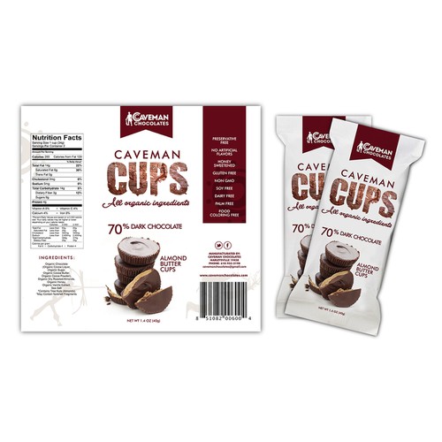 Create new product packaging for Almond Butter Cups