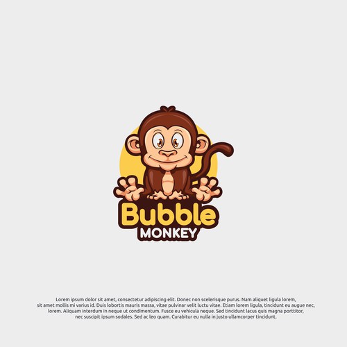 logo concept for bubble monkey