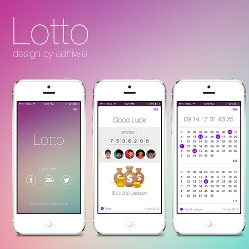 Were taking the real life lottery and recreating it as a free mobile app. 