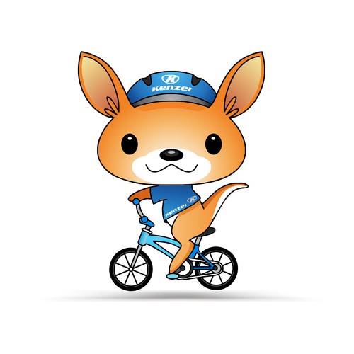 Design a happy and cute mascot for KENZEL bicycles