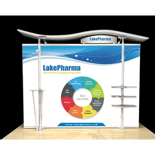 Create a stunning, elegant Trade Show backdrop for an up-and-coming biotech company