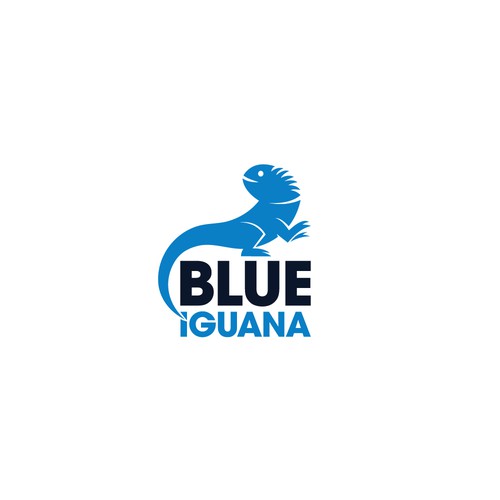 Modern and daring logo for Blue Iguana, a soap brand / personal product.