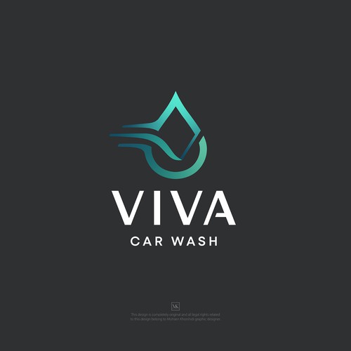 Luxurious and Sophisticated logo for "Viva Car Wash"