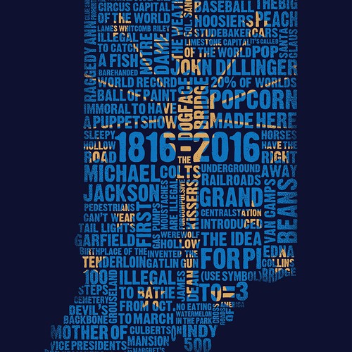 Indiana Bicentennial Typography