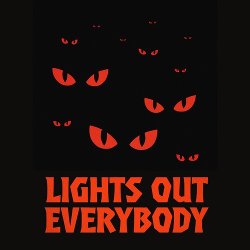 Spooky Red Eyes in the Dark Art Design 