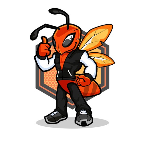 Orange Hornet Mascot