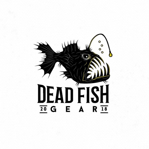 Edgy logo for fishing gear company.