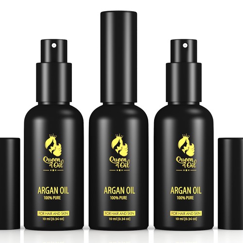 Create me the brand image of - Queen Of Oil - cosmetic argan oil