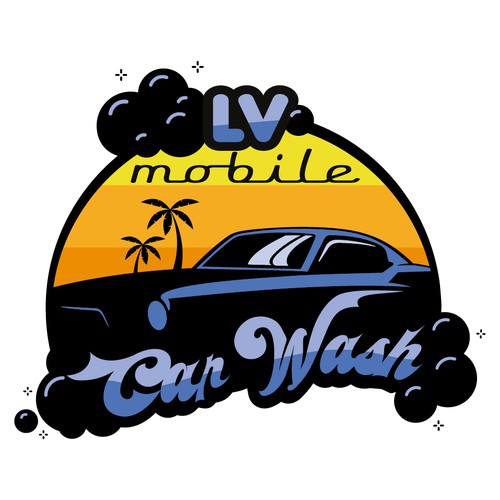 Awesome logo for a trailer with car-washing equipment. The target audience is people who own cars dirty.