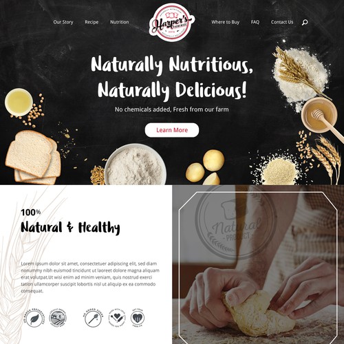 Website design for bread company