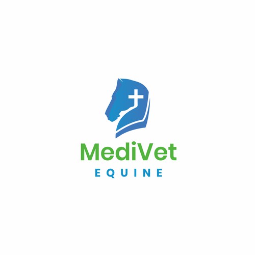Logo concept for Medivet, a horse performance product