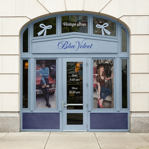 "Blue Velvet" Vintage Shop- Logo & Branding