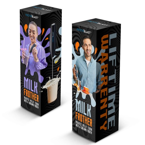 BOX design for MILK FROTHER product"