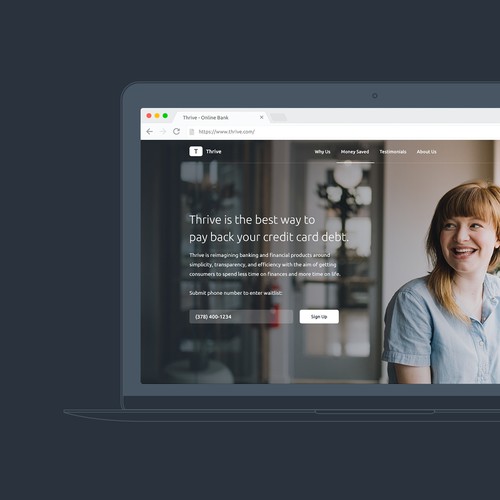 Thrive Banking Landing Page