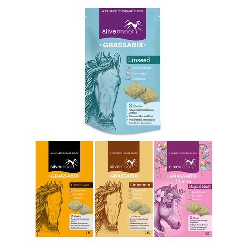 Packaging design for horse feed