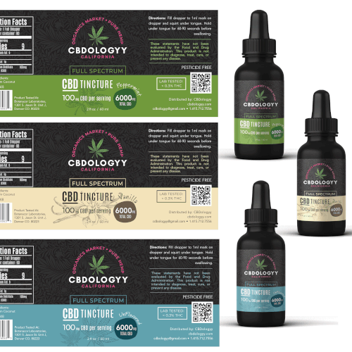 CBD Tincture Label design