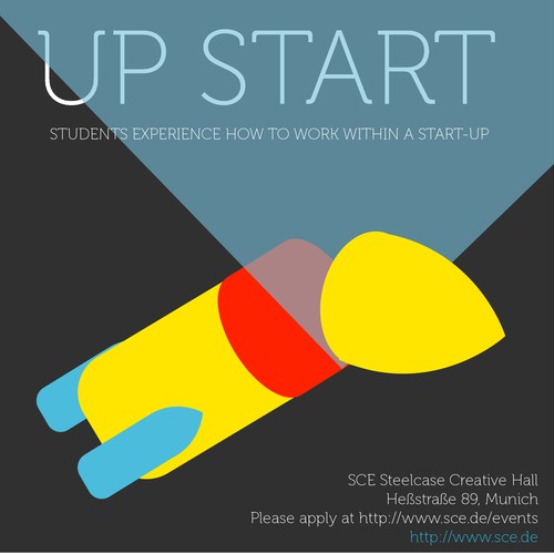 Create a Poster/Flyer for an event with startups/students: "Weekend Up Start"